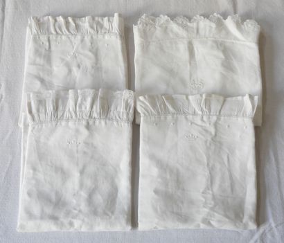 Four children's pillowcases, three of which...