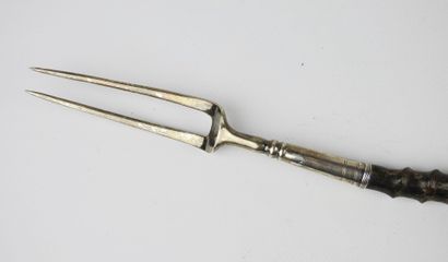Large silver pricking fork (not stamped)...