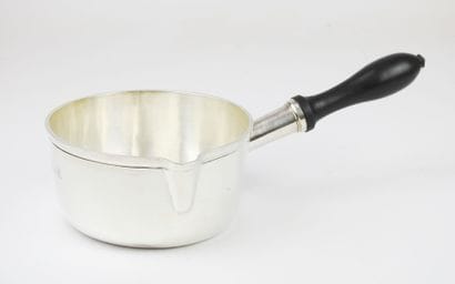 Silver saucepan Vieillard. Monogrammed 