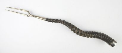 Large silver pricking fork (not stamped)...