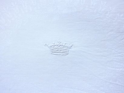 Twelve damask napkins of Flowers and Medallion...