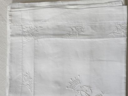 Pair of pillowcases chiffonized S.C. under...