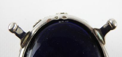 Suite of four silver salerons of oval form...