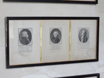 Suite of twenty-four old engravings representing...