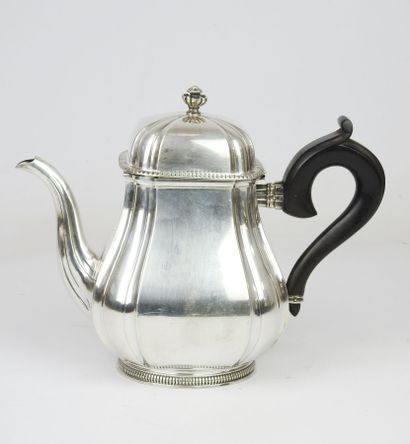 Minerva silver jug with cut sides and pinched...