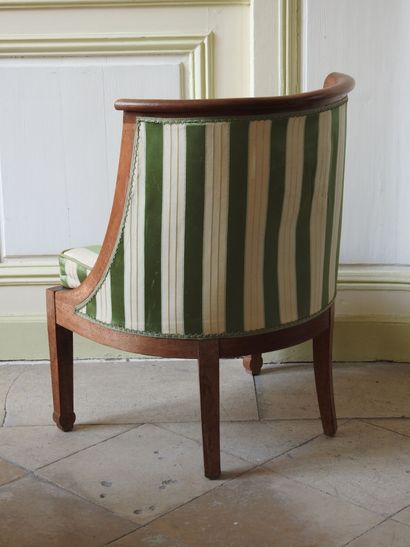 Fireside chair in natural wood with gondola...