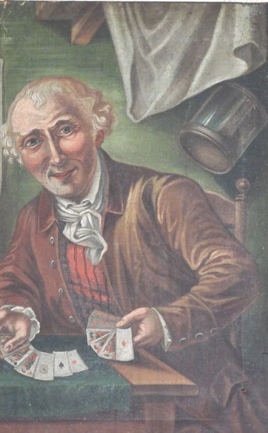 Ecole ITALIENNE du XVIIIème siècle : Joueurs...