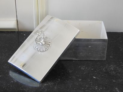 Lot including a silver plated box of rectangular...