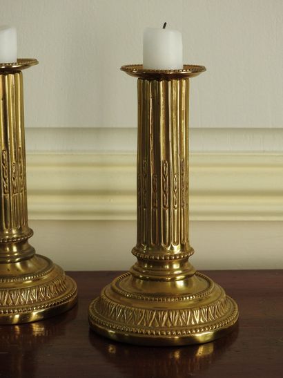 Pair of bronze desk candlesticks. Beautiful...