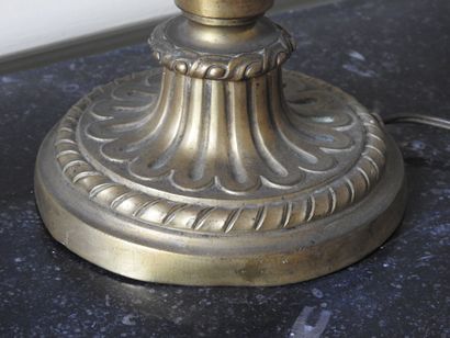 Pair of bronze candlesticks in the Louis...