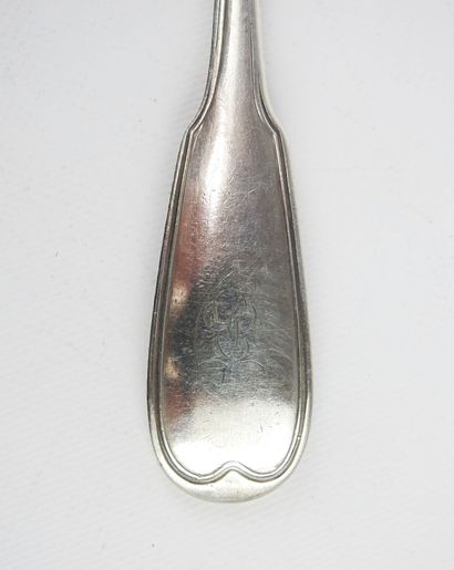 Silver ladle, hallmark 1st Rooster 1798-1808....
