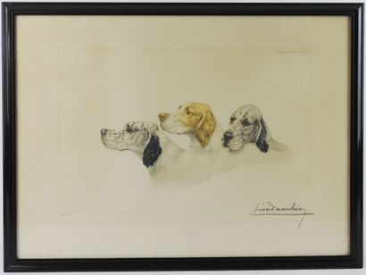 Léon DANCHIN (1887-1938) after : Three hunting...