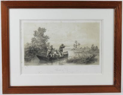 François GRENIER (1793-1867) after : Hunting...
