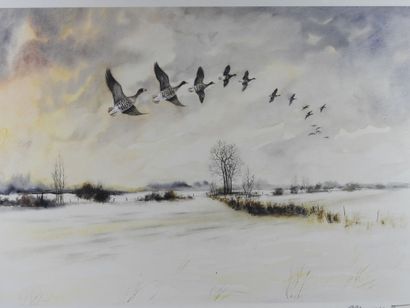 Michel MIEUSEMENT - XXth century : Flight...