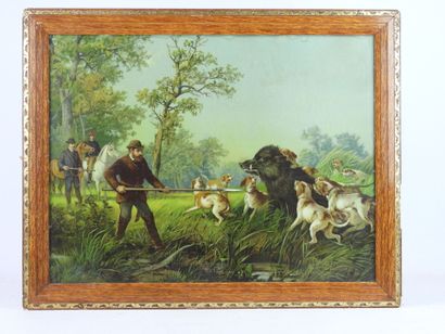 PAIR OF CHROMOLITHOGRAPHIES representing...