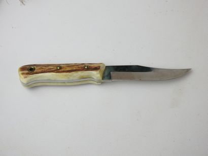 HUNTING KNIFE with antler handle LINDER Bowie...