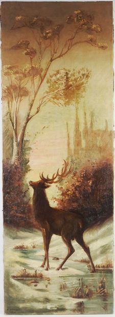 M. GENDEY - XIXth - XXth century : Stag in...
