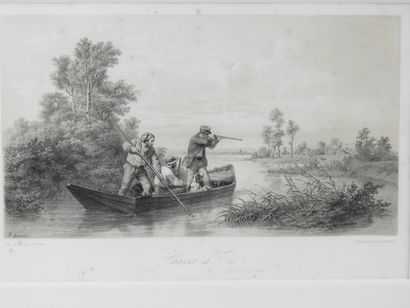 François GRENIER (1793-1867) after : Hunting...