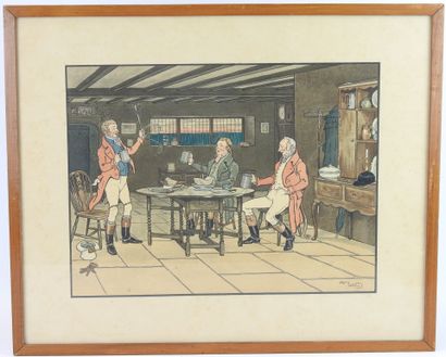 Harry ELIOTT (1882-1959) after : tavern scene....