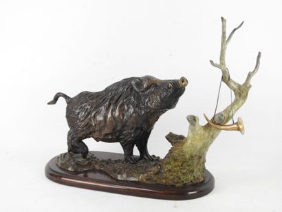 Dany CONTINSOUZAS (born in 1949) : Boar near...