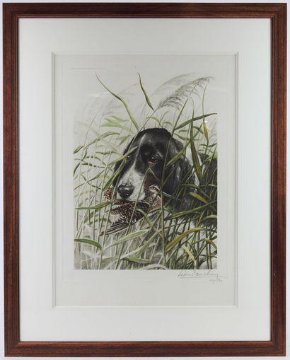 Léon DANCHIN (1887-1938) after : Setter and...