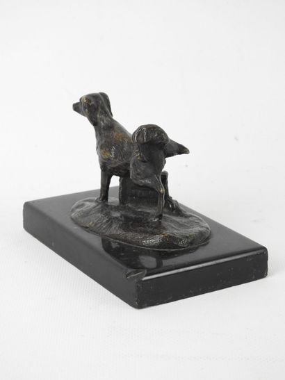 XIXth century SCHOOL : Dog relieving itself...