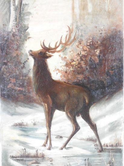M. GENDEY - XIXth - XXth century : Stag in...
