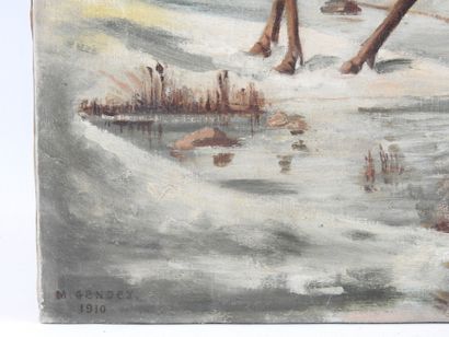 M. GENDEY - XIXth - XXth century : Stag in...