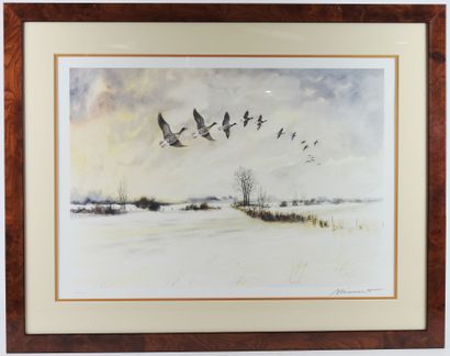 Michel MIEUSEMENT - XXth century : Flight...