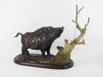 Dany CONTINSOUZAS (born in 1949) : Boar near...