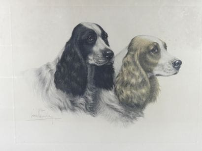 Léon DANCHIN (1887-1938) after : Setters....