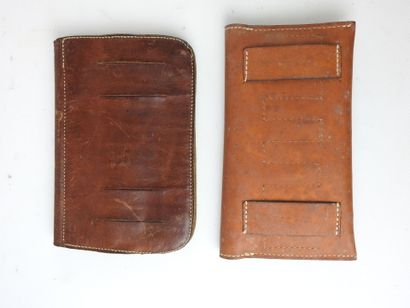 Reunion of TWO leather belt cases, one of...