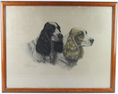 Léon DANCHIN (1887-1938) after : Setters....