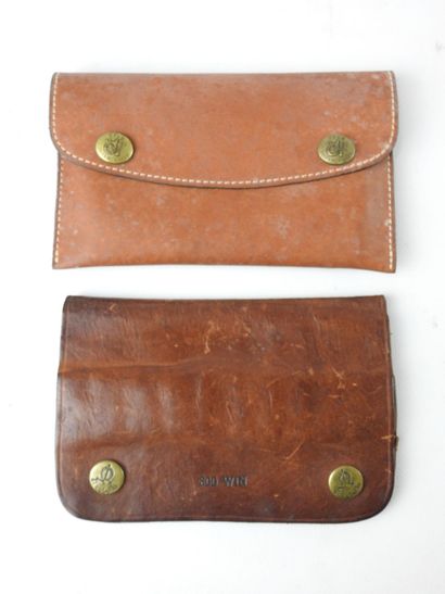 Reunion of TWO leather belt cases, one of...
