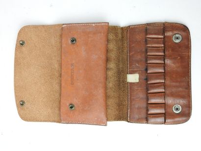 Reunion of TWO leather belt cases, one of...