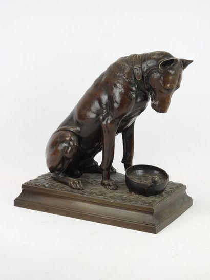 Stanislas LAMI (1858-1944) : Sitting dog...