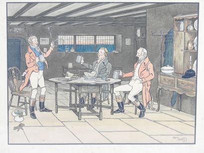 Harry ELIOTT (1882-1959) after : tavern scene....