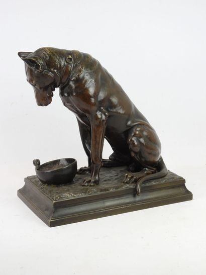 Stanislas LAMI (1858-1944) : Sitting dog...