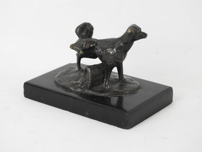 XIXth century SCHOOL : Dog relieving itself...