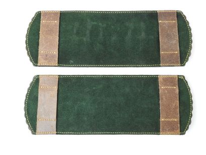 TWO leather belt cases. 9.5 x 26.5 cm. Wear...