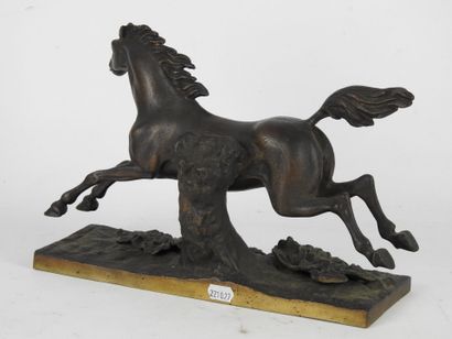 SCHOOL of the XXth century : subject in bronze...