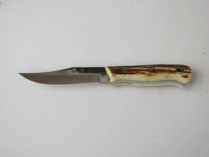 HUNTING KNIFE with antler handle LINDER Bowie...
