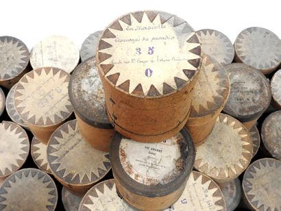 Meeting of thirty seven black wax cylinders...