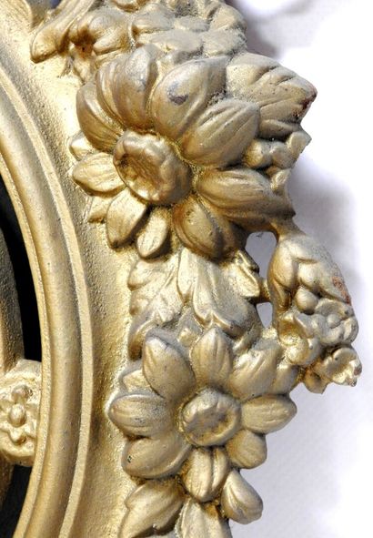 A gilt bronze frame for a cartel decorated...
