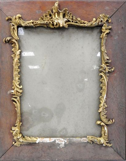 Suite of four frames under glass in natural...