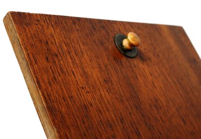 Rectangular clock in mahogany veneer with...