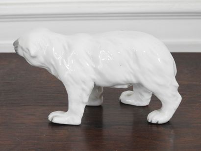SUBJECT in polychrome porcelain representing...