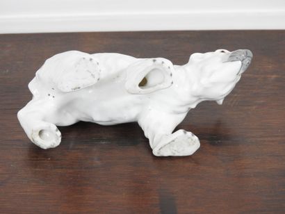 SUBJECT in polychrome porcelain representing...