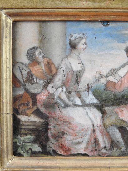Eighteenth century SCHOOL : The music lesson....