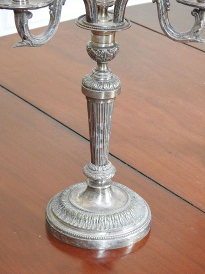 Pair of LARGE CANDELABRES with four lights...